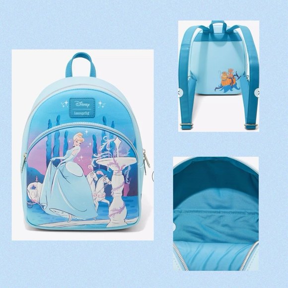 Loungefly Disney  Princess Cinderella Ball Gown Mini Backpack NWT main image 6